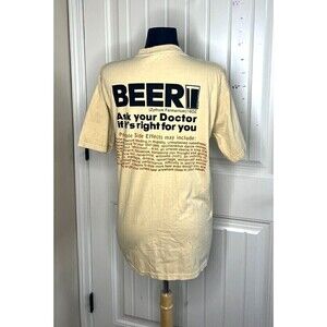 Beer! Graphic T-shirt with a pharmaceutical twist of comedy Mens Medium